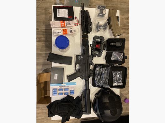 Lancer Tactical M4 Softair Set mit Zubehör komplett