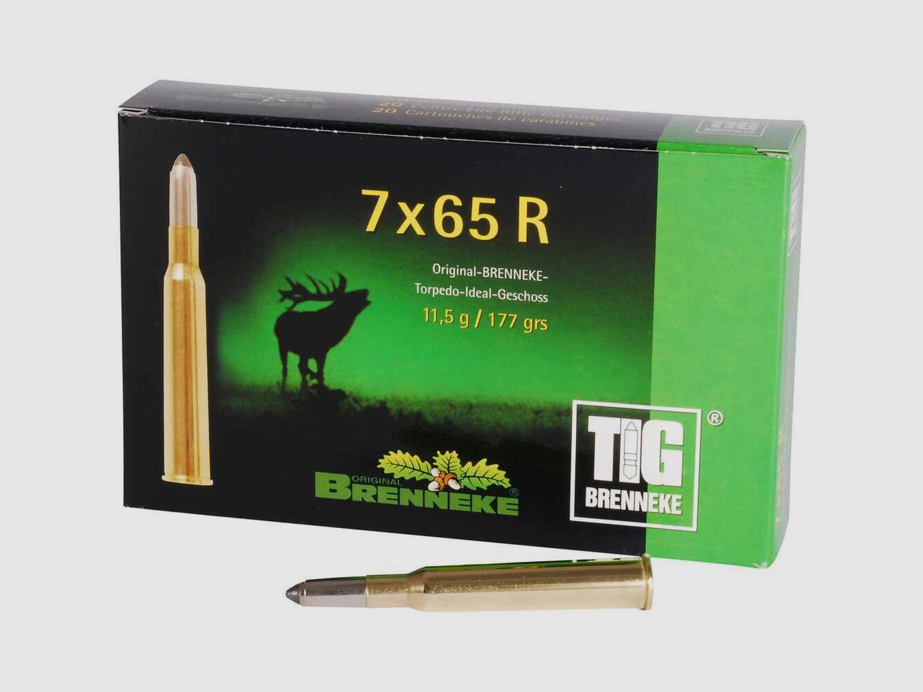 7x65 R TIG 11,5g/177grs. Brenneke