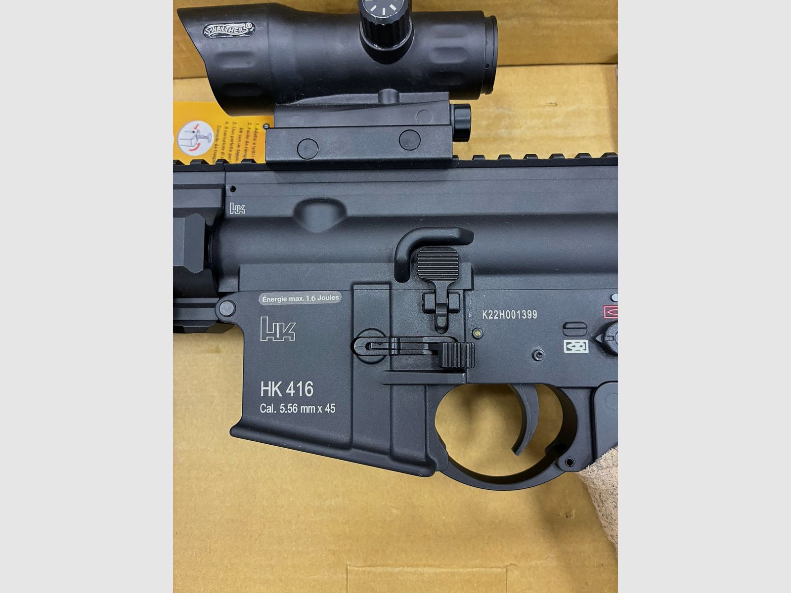 HK Heckler & Koch HK416 A5 BLK 6mm >1.6J 30R No Compromise Softair Assault Rifle