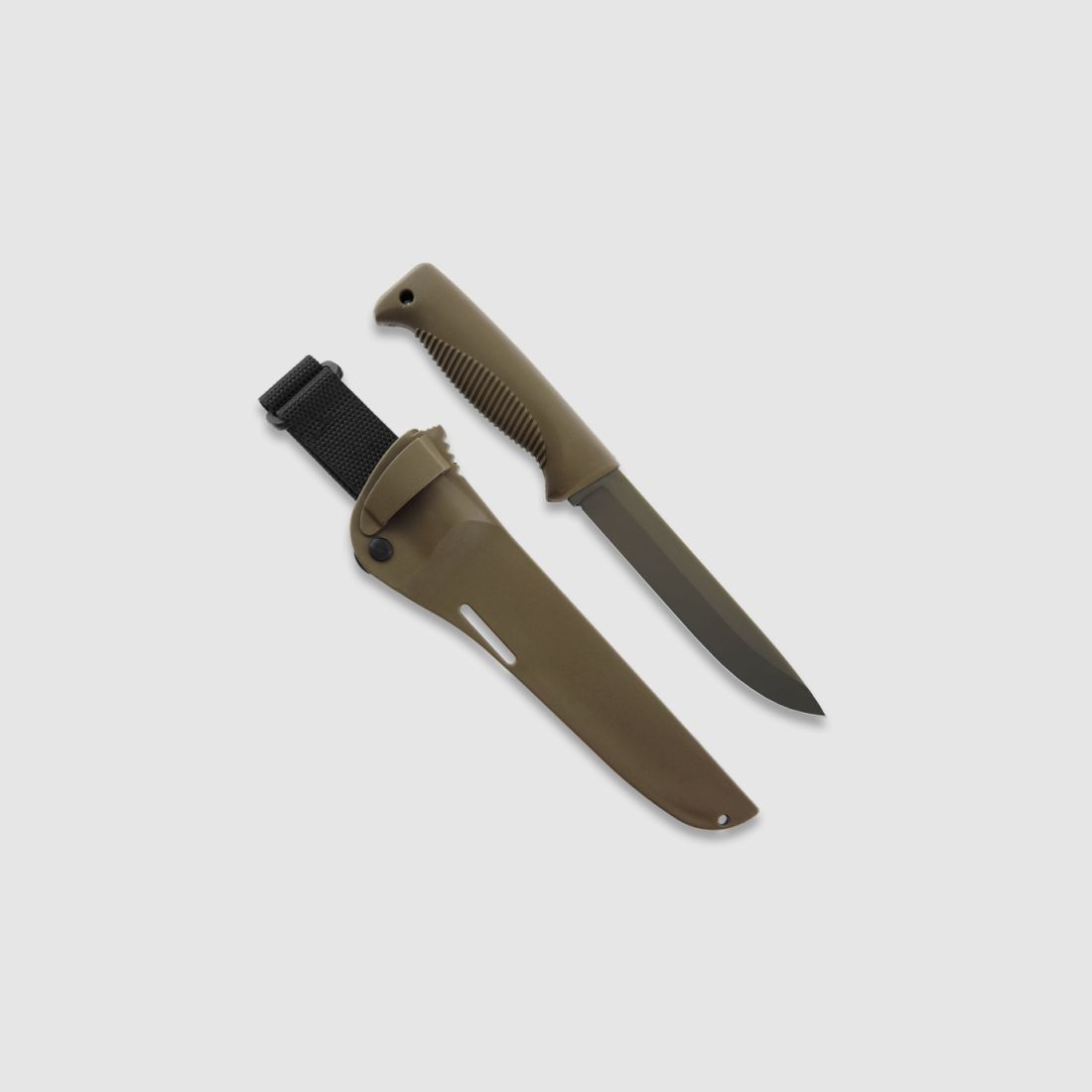 Peltonen Knives M95 Ranger Puukko Sissipuukko FJP060 Cerakote FDE Beschichtung Kunststoffscheide braun FDE