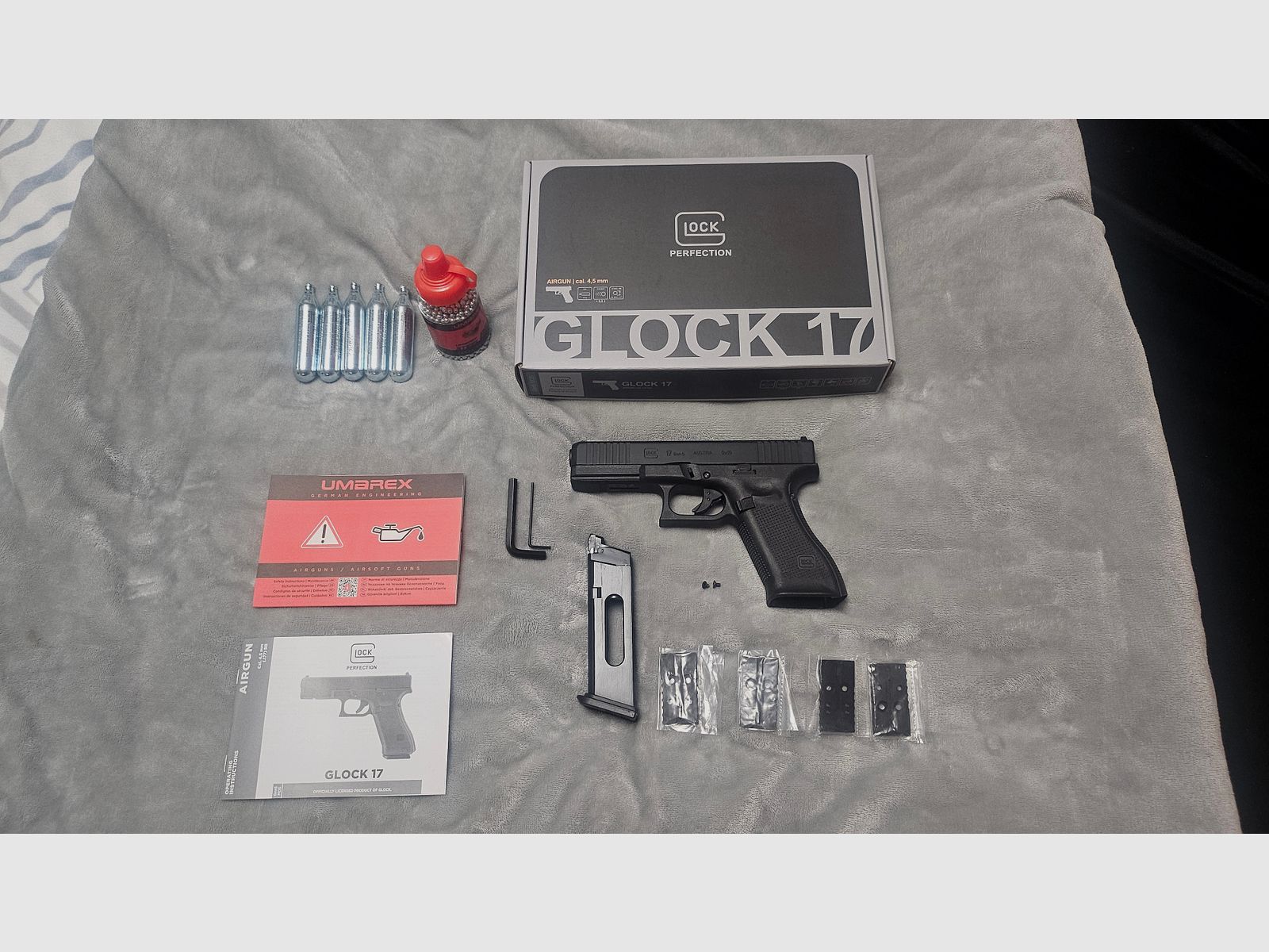 Glock 17 Gen5 MOS Co2-Pistole Kaliber 4,5 mm Stahl BB Blowback