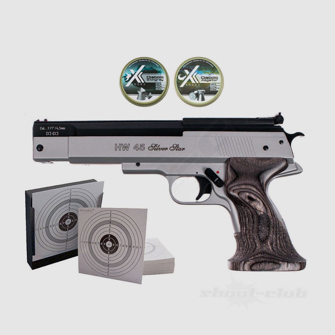 Weihrauch HW 45 Silver Star w zestawie 4,5 mm diabolo