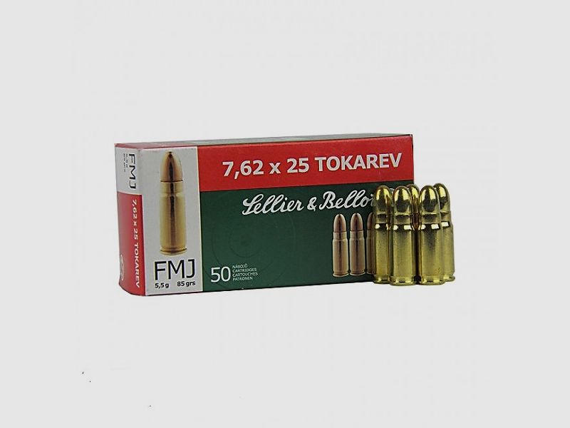 Sellier & Bellot 7,62x25 Tokarev 85 gr (x50)