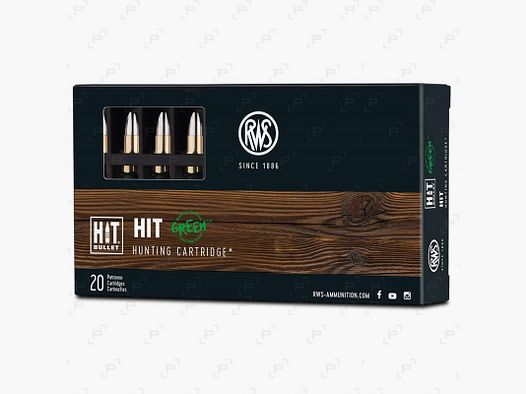 Box mit 20 Patronen für Großwild RWS HIT Kaliber 9,3X62 - 250 GR (BLEIFREI)