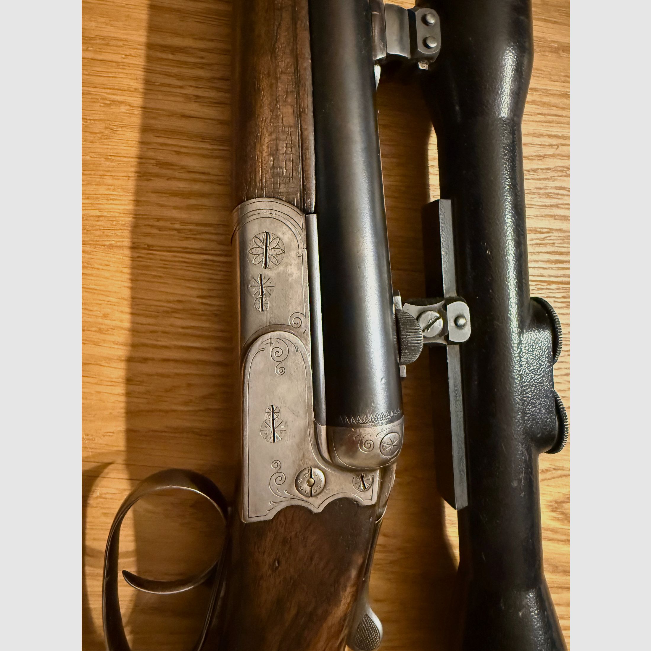 Dubbelgeweer/zijwaartse geweer Bühag Suhl Kal. 16/70