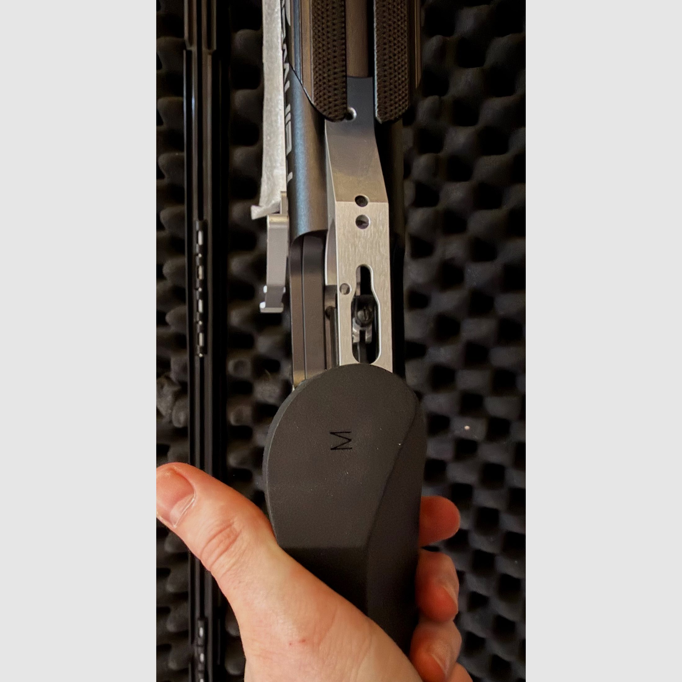 Feinwerkbau 800 Alu Silber/Sch Schaftkappe Comfort-Line / Grifgröße M