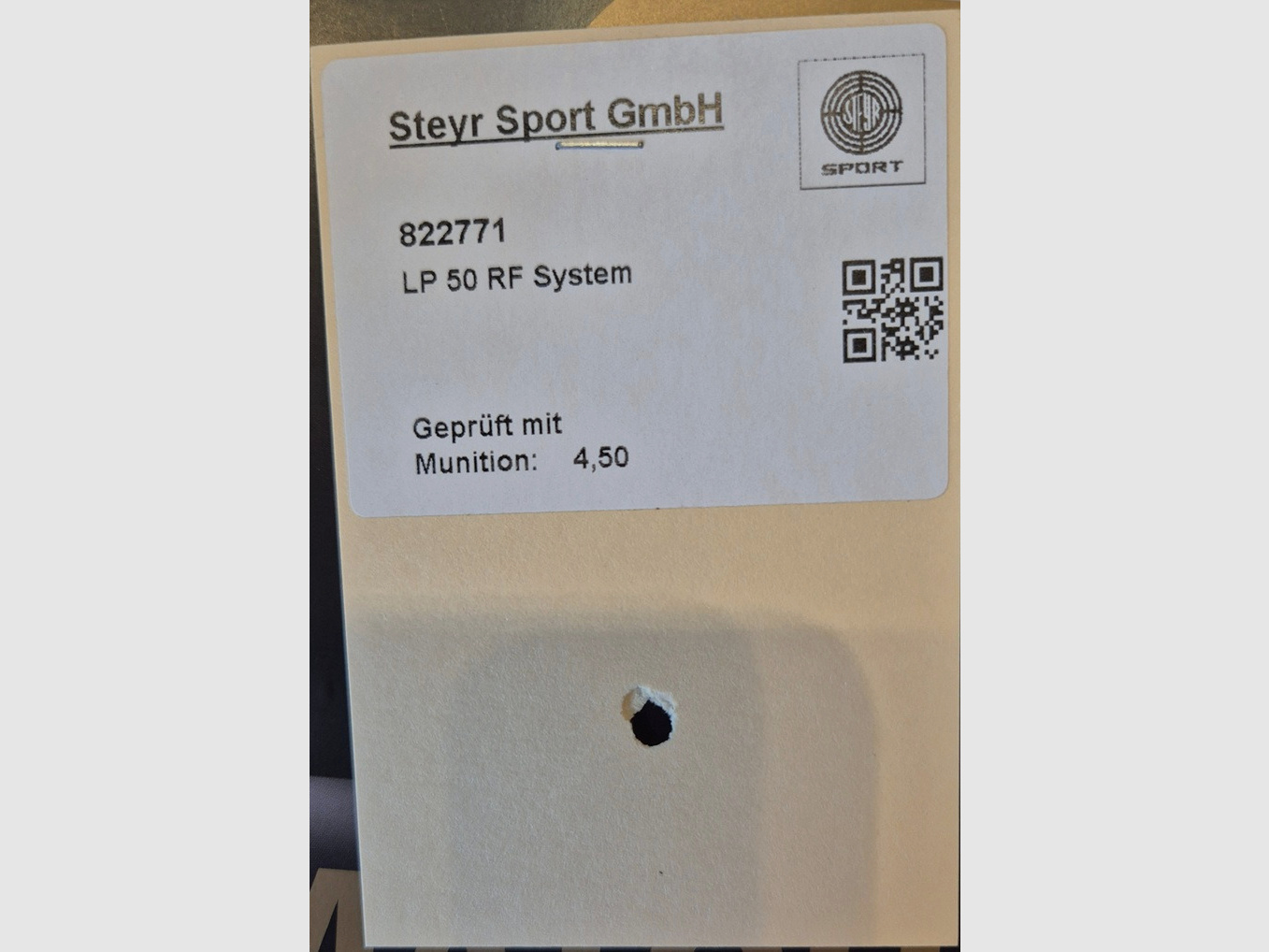 Matchluftpistole Steyr LP 50 RF