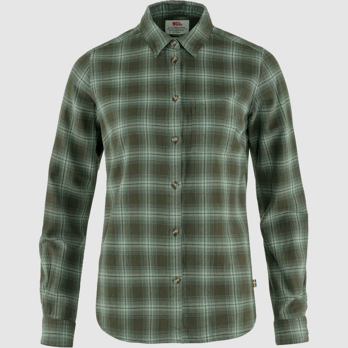 Fjällräven Bluse Övik Flannel Deep Forest/ Patina Green