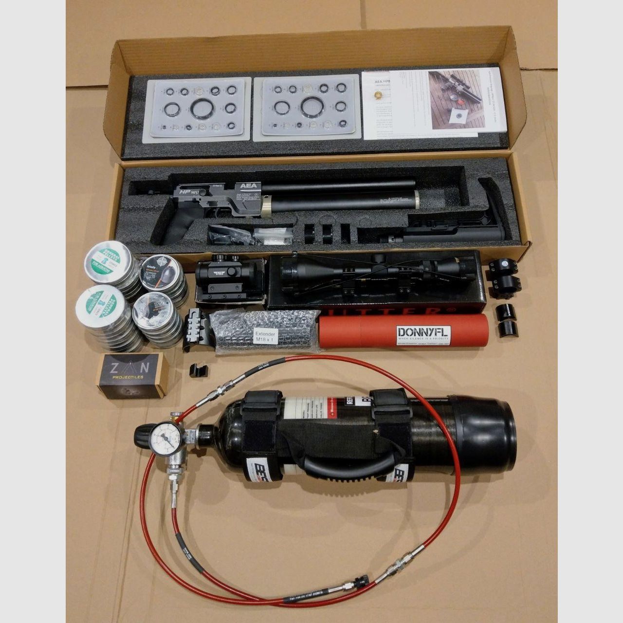 AEA HP MAX .35/9 mm MK1, like new with lots of accessories