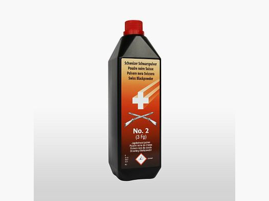 Pólvora negra suiza n° 2, 1 kg, calibre