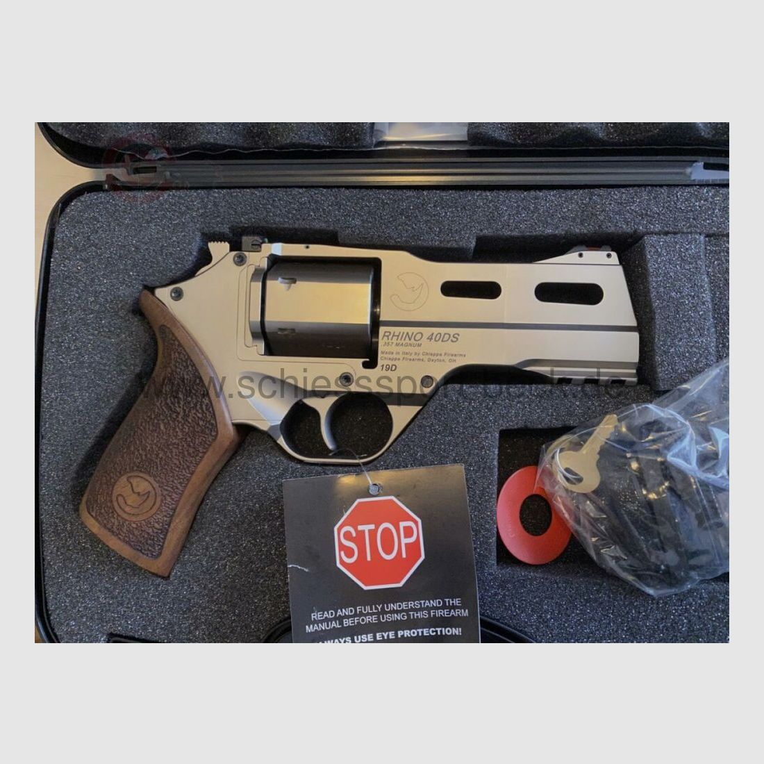 Chiappa Rhino Revolver 40DS (Nickel Plated) 357MAG/4"BBL
