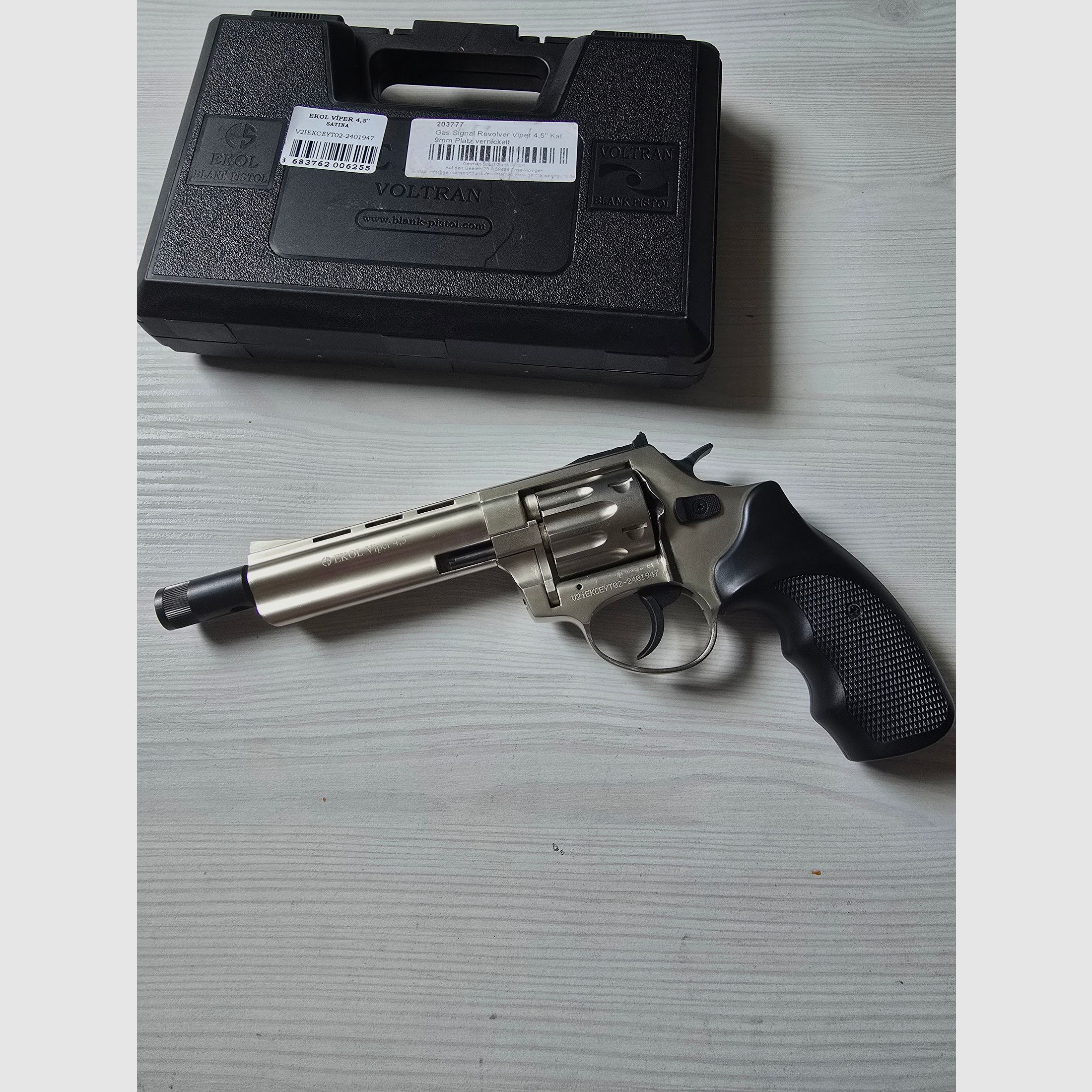 Ekol Viper 4,5 Zoll Vernickelt Schreckschussrevolver 