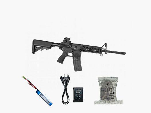 SET !!! Airsoft - Geweer - G & G M4 CM16 Raider-L - vanaf 14, onder 0,5 Joule