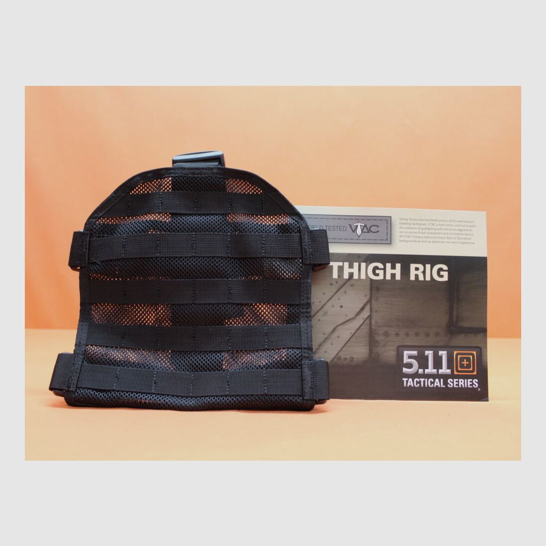 5.11 Thigh Rig (58633) 019 Black: Plataforma de muslo con bucles de cinta