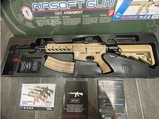 Airsoft - Gewehr - G&G CM16 Raider DST -Desert - ab 14, unter 0,5 Joule