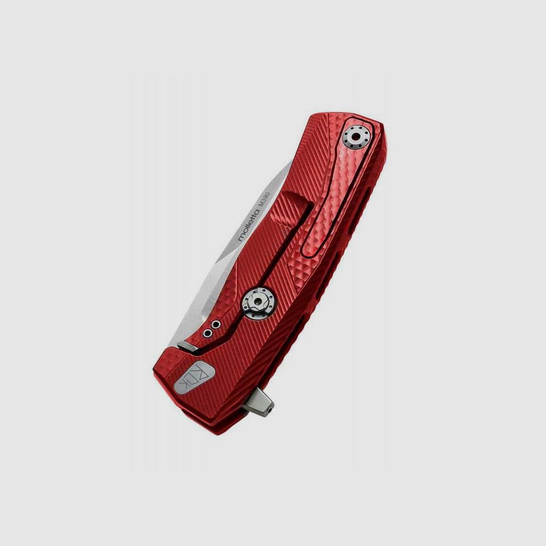 Lionsteel ROK Aluminium Taschenmesser, rot, satiniert