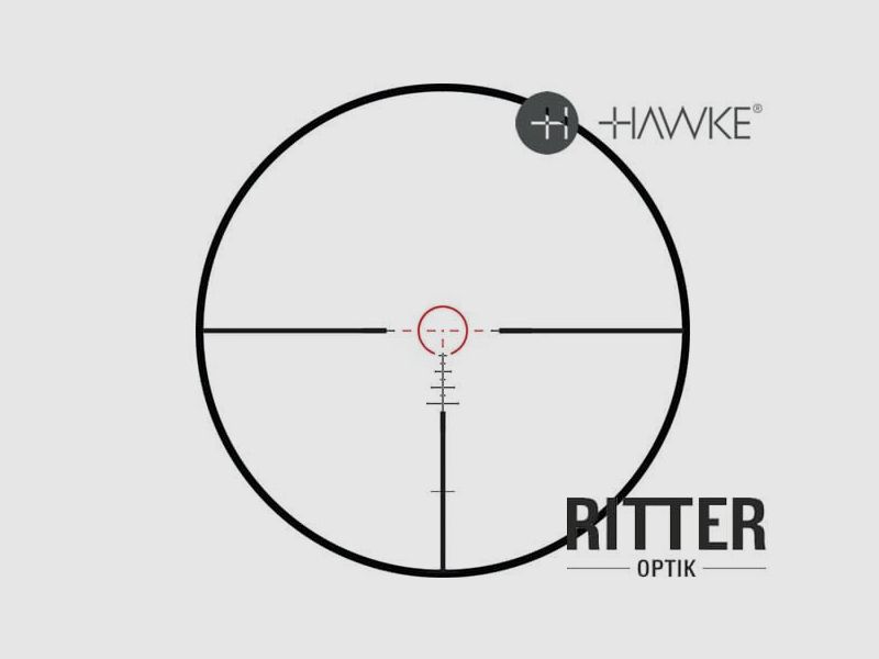 Hawke Zielfernrohr ENDURANCE 30 WA 1-4×24 Tactical DOT MRAD Leuchtabsehen, Bild 2 von 2