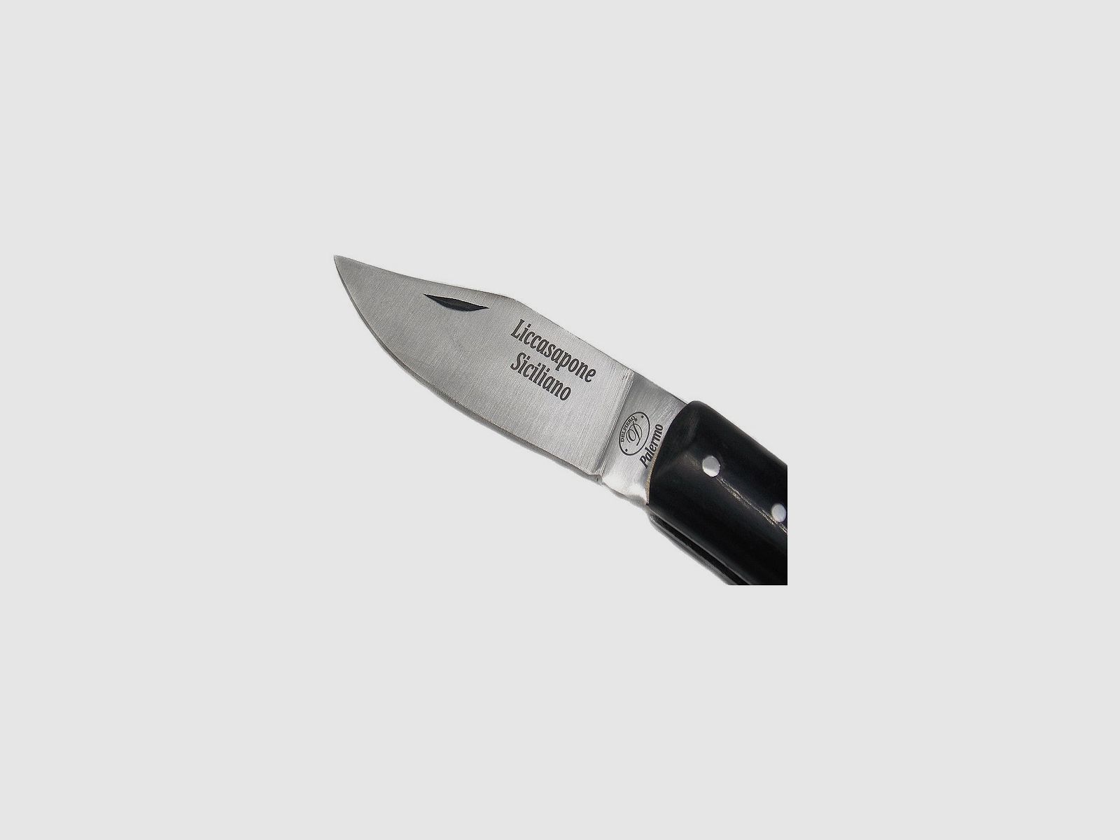 Sizilianisches Messer Liccasapone Klinge 7 cm Horngriff, Bild 2 von 3