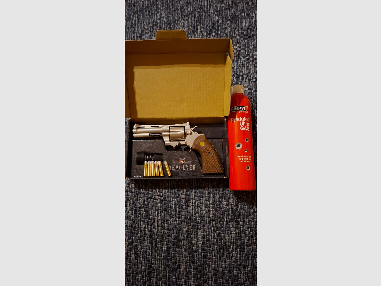 King Arms Revolver Gasdruck  6mm  Chrome