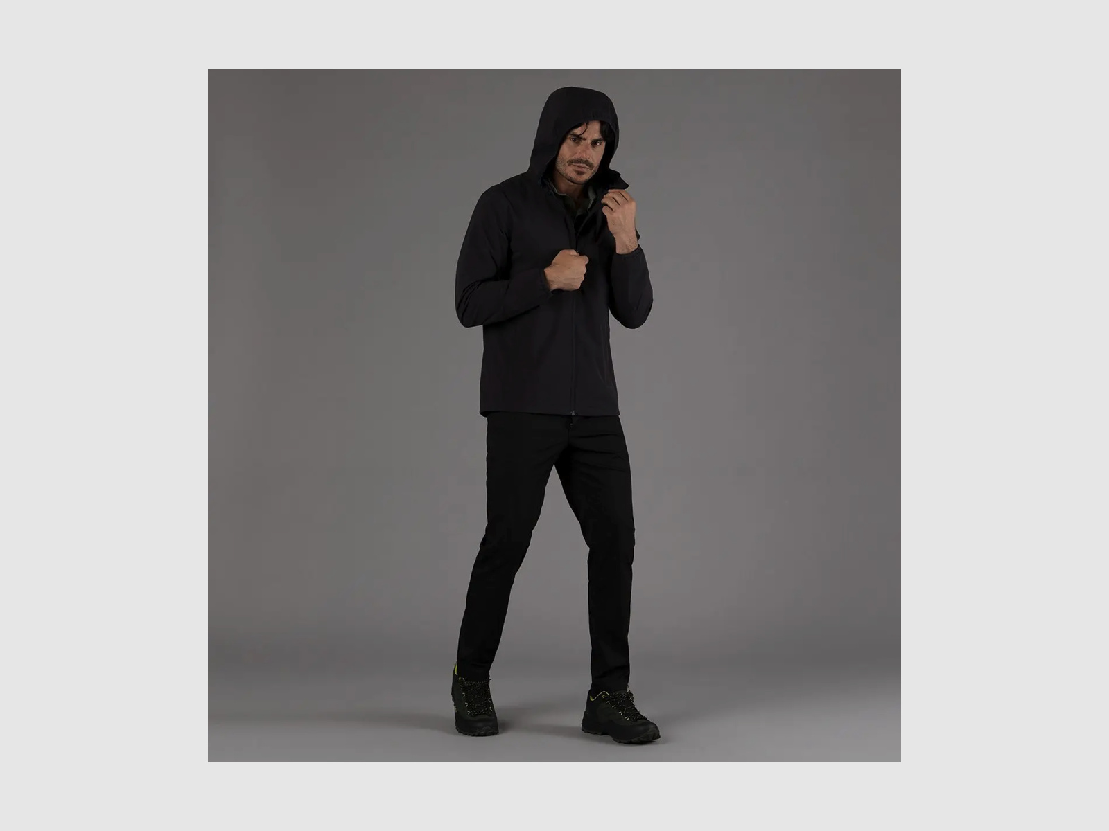 CMP Herren Jacke aus zwei Lagen Stretchgewebe Anthrazit