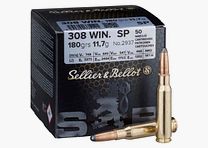 S&B Büchsenpatrone Kal. .308, Teilmantel 180 grs. 11,7g