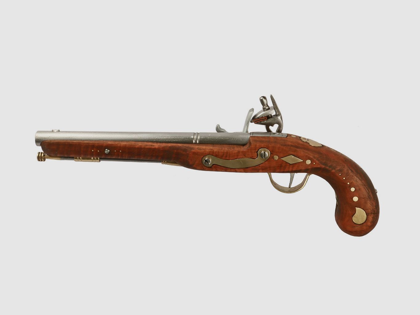 EinzelstĂĽck handgefertigte Deko Steinschloss Vorderladerpistole LĂ¤nge 46 cm