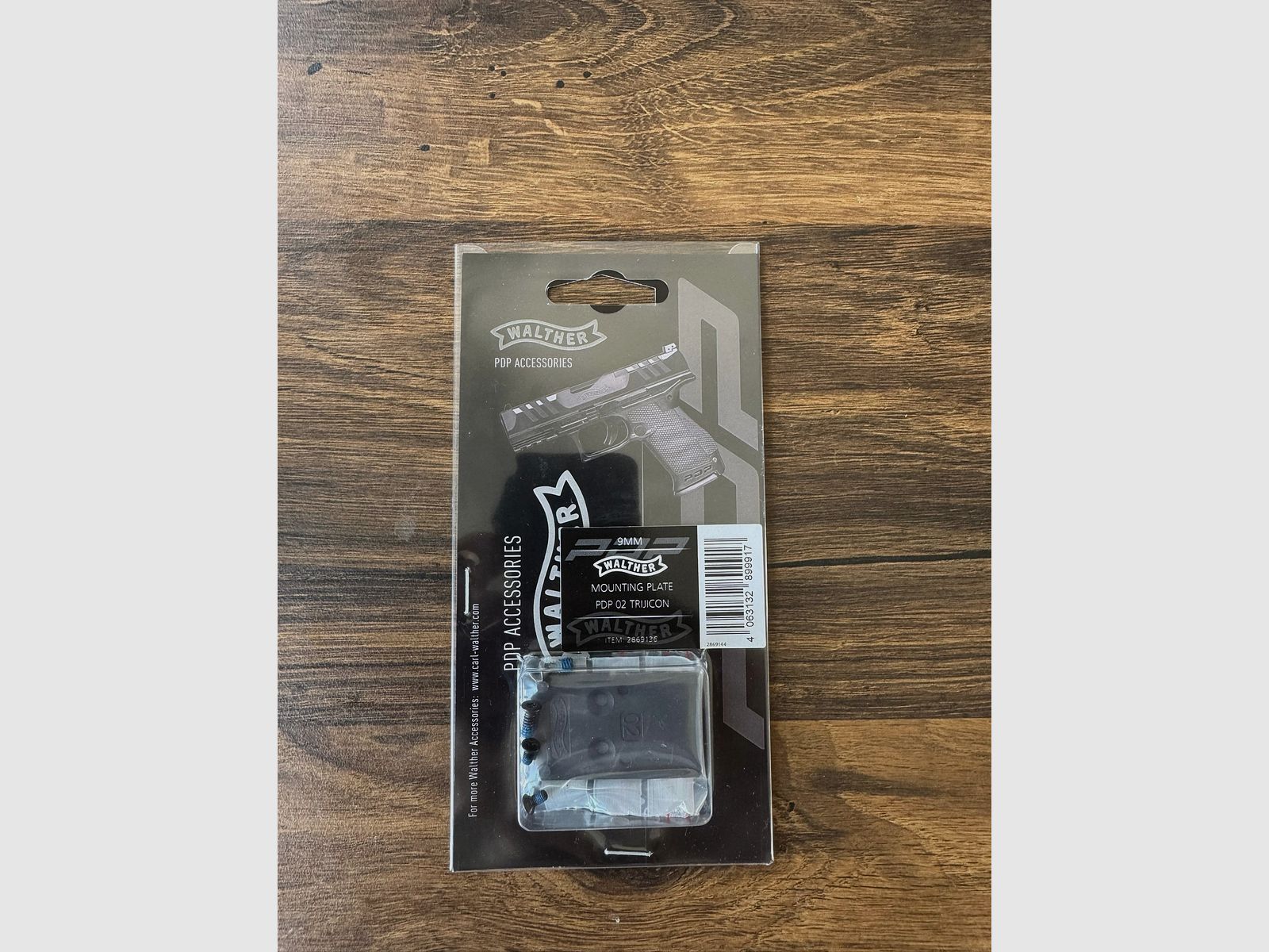 Adapter plate Walther PDP V2 for Trijicon RMR/SRO, Holosun 507C/407C/508T, Riton, Axion