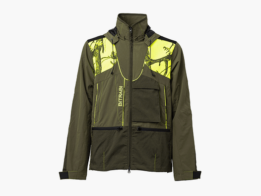 VESTE – BITRABI – JAGUAR VERT/JAUNE AVEC INSERTS CORDURA