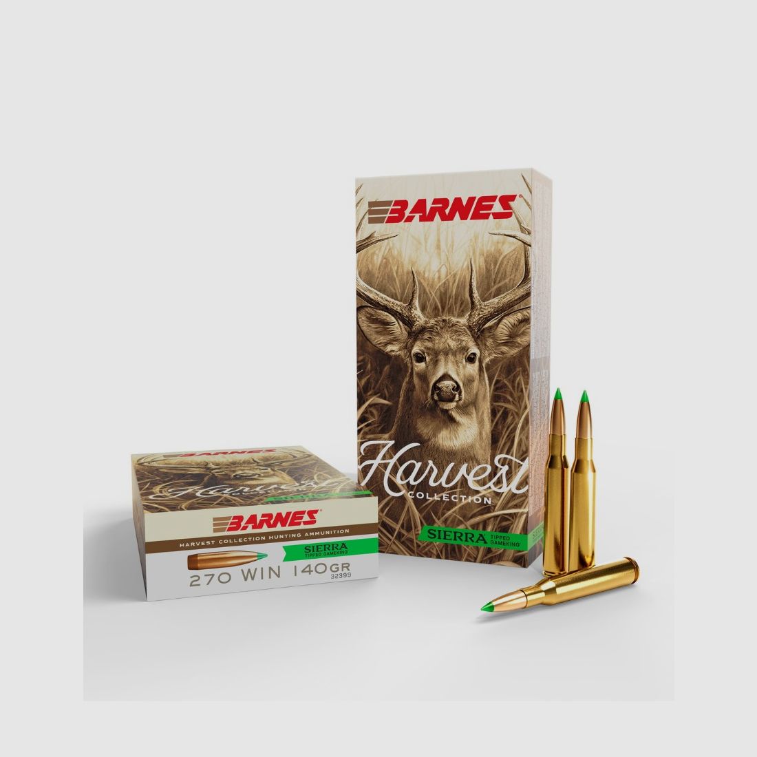 Barnes Harvest Collection .270 Win. 9,1 g / 140 gr Sierra Tipped GameKing Jagdmunition – 20 Stück #32399