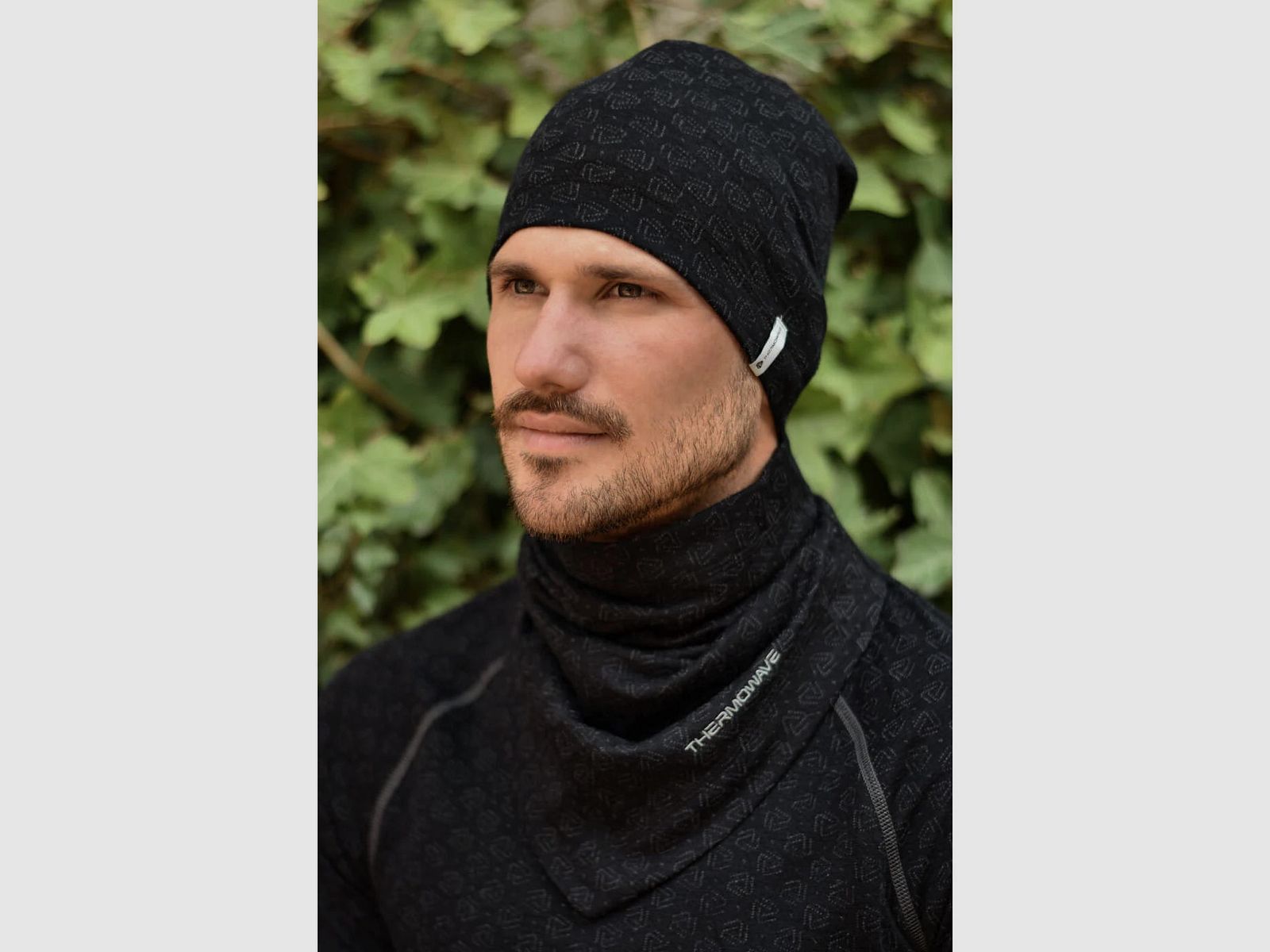 Tour de cou thermique Thermowave Merino Xtreme Neck Gaiter - Black/Dark Grey Melange, image 2 sur 3
