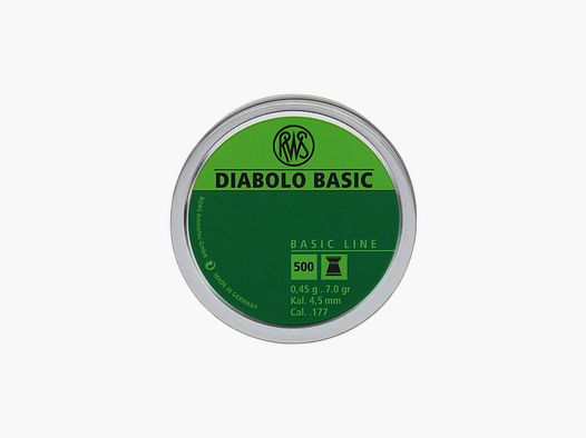 Geschosse Kal. 4,50 Rws Diabolo Basic 0,45 g 500 Stk