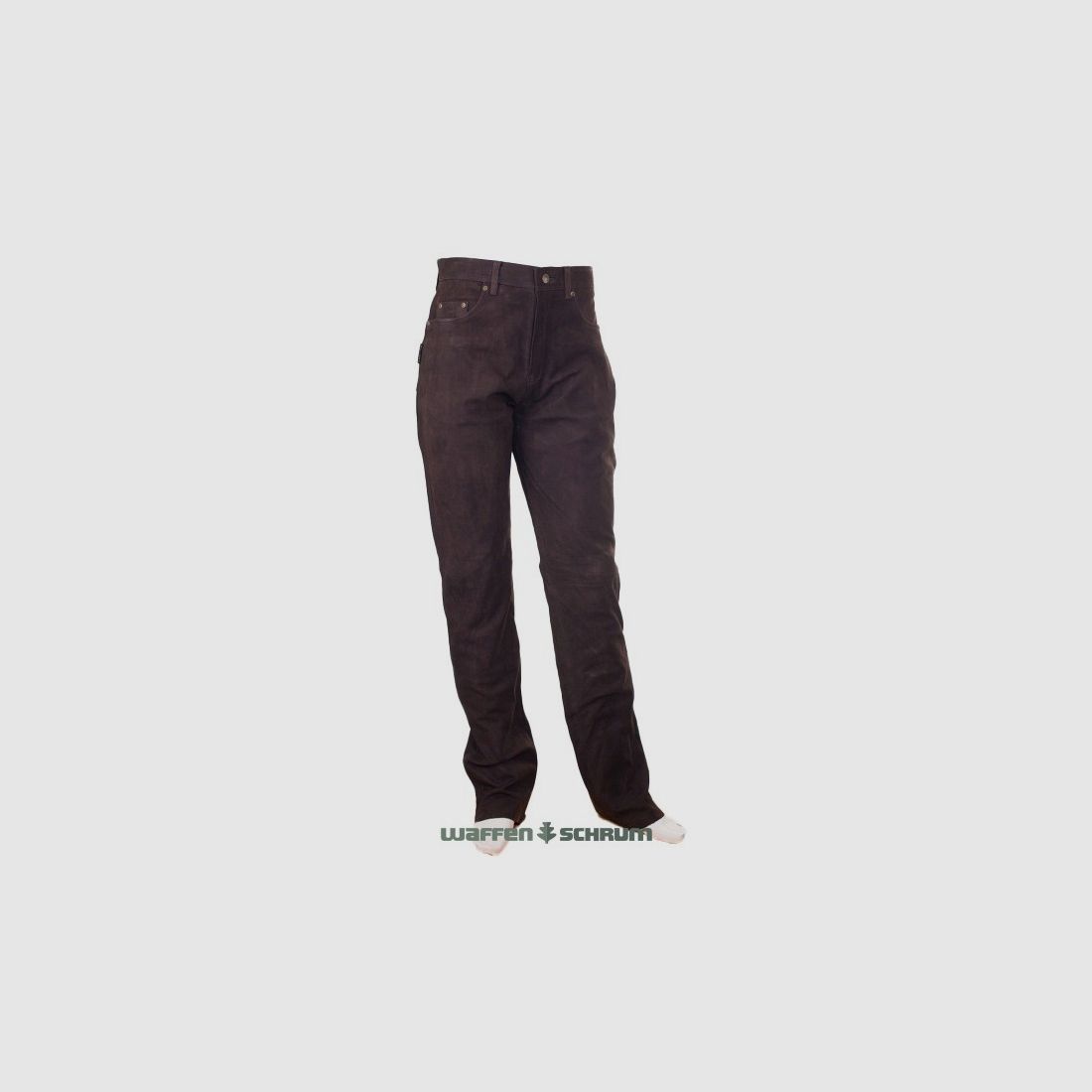 Wallaby leather trousers Hunter brown