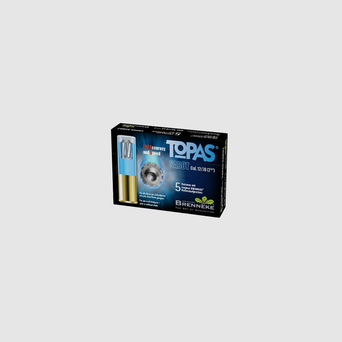 Brenneke 2005531 12/70 Topas Sabot 20g 309grs Flintenlaufgeschoss 5 Stk.