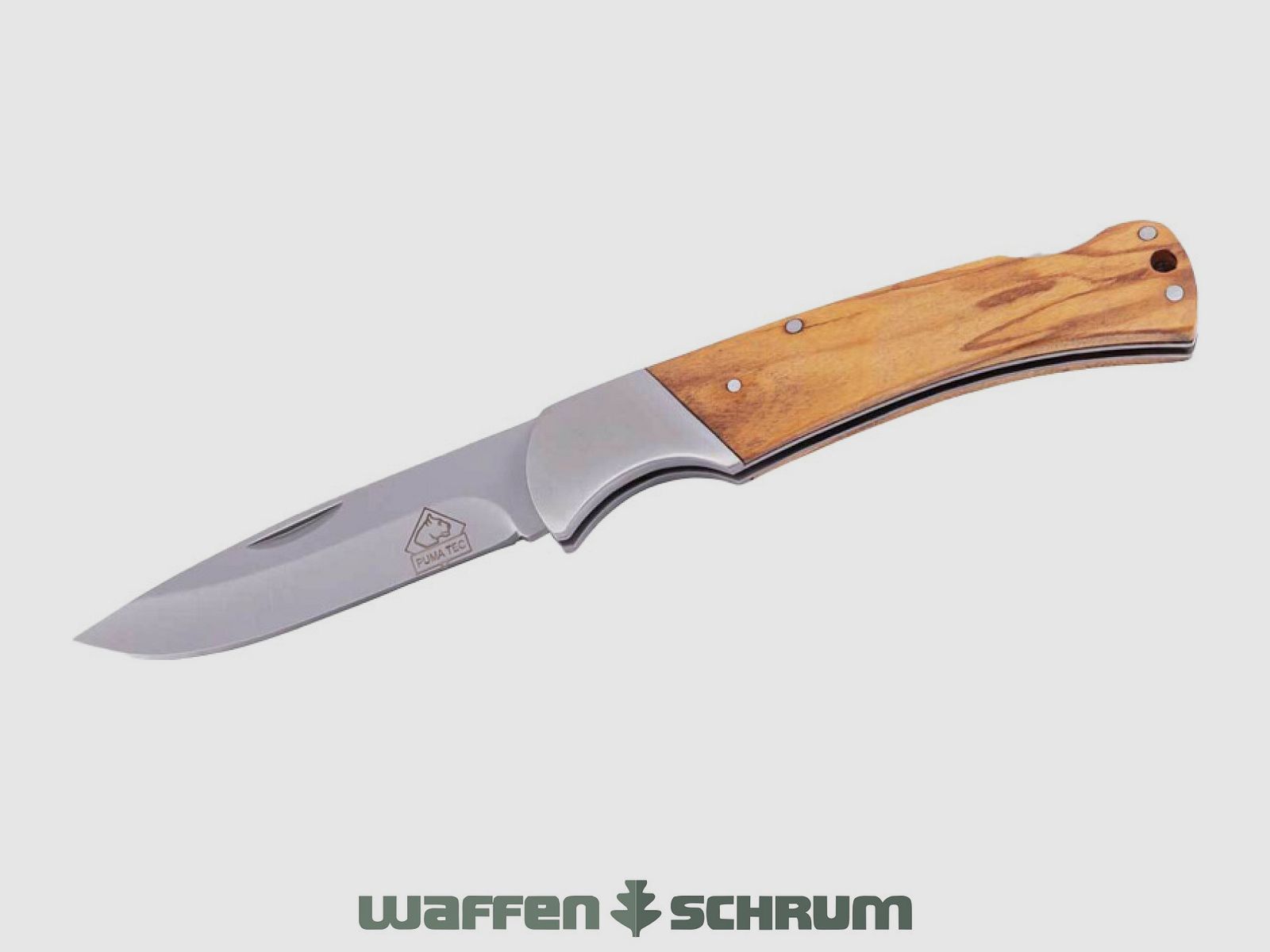 PUMA TEC Jagd-Taschenmesser Olivenholz AISI 420 Stahl, rostfrei