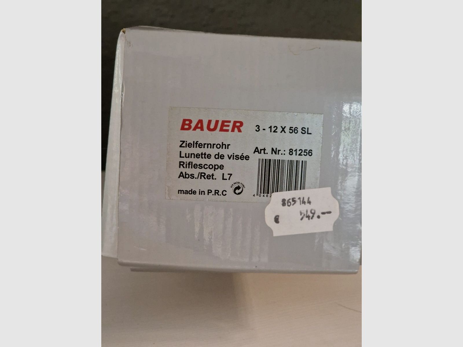 Zielfernrohr BAUER 3 - 12 x 56 L