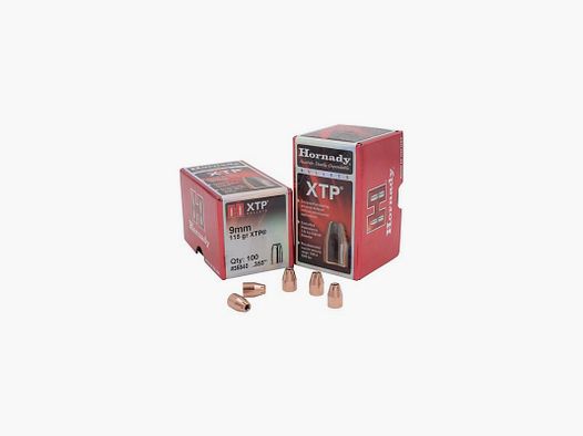 BOX OF 100 BULLETS HORNADY 9MM .355 115 GRS XTP