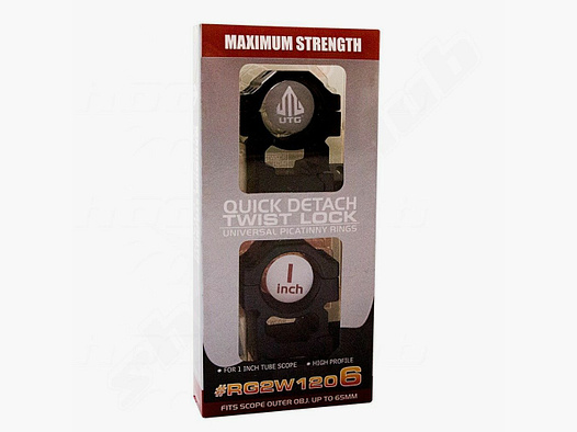 UTG Montageringe hoch 1 Zoll für 22mm - 25mm