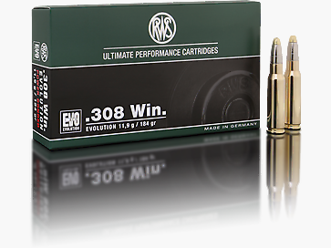 CAL. 308 RWS EVOLUTION 184 GRAINS Verpackung 20 Stk.