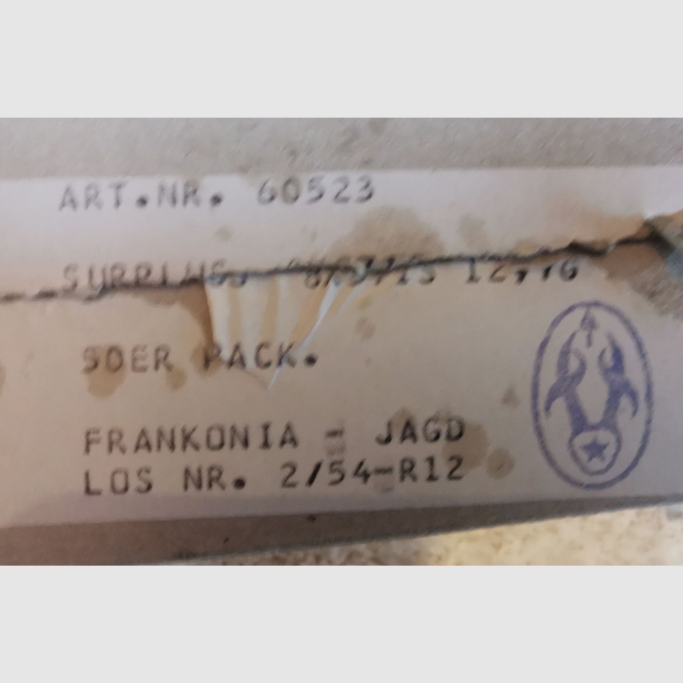 Patronen 8x57 JS 12,7g Vollmantel Frankonia