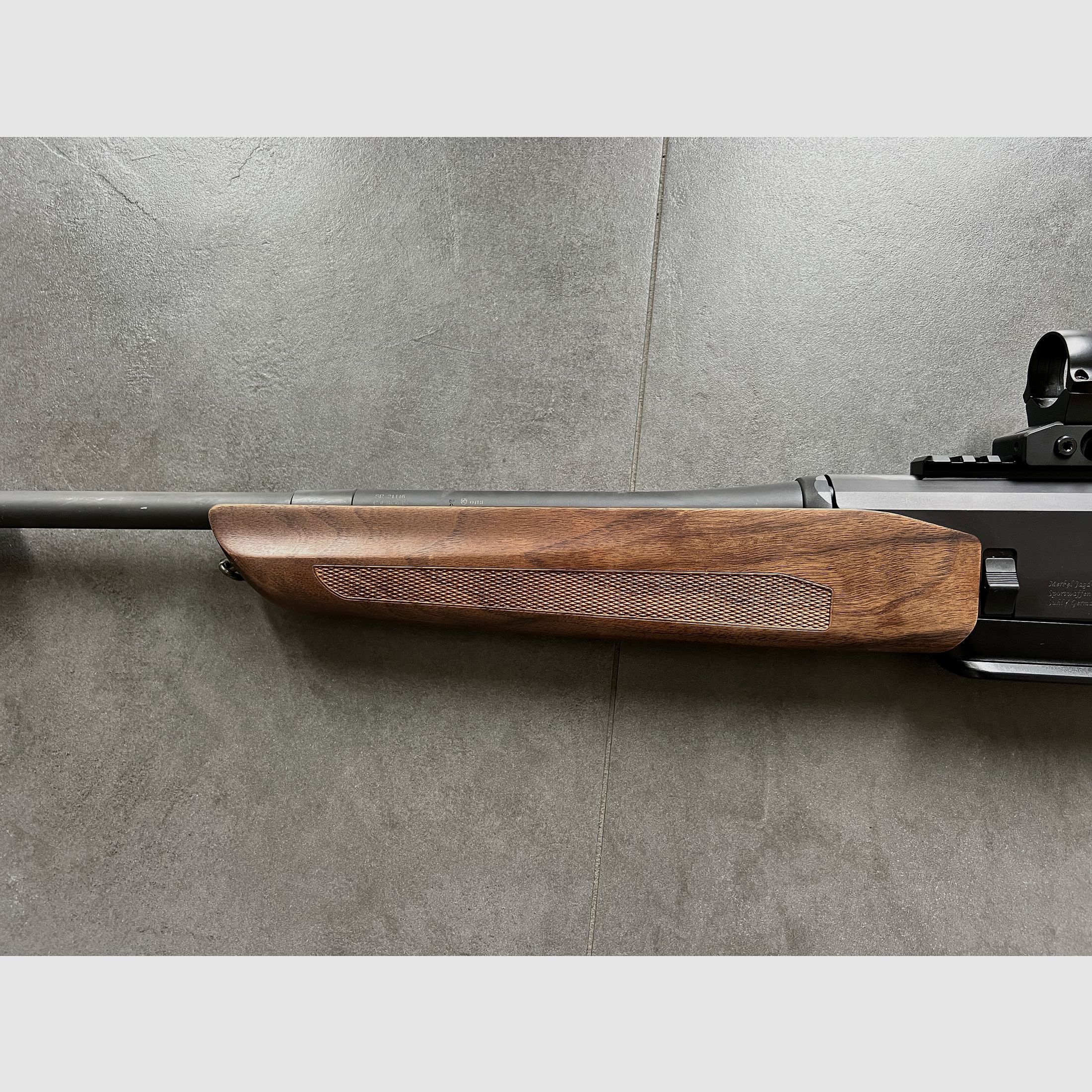 Selbstladebüchse Merkel SR1 Kal. 8x57 IS mit Schalldämpfer und Montage