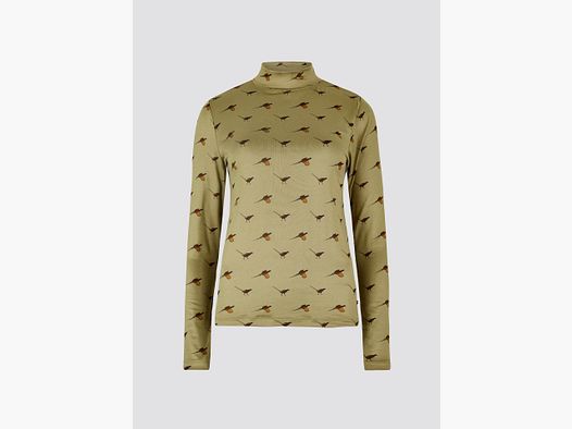 Dubarry Reynolds Women's soft, printed mock neck top - Dusky Green