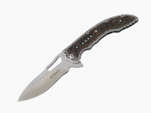 Taschenmesser Fossil mit glatter Klinge Messermacher Flavio Ikoma