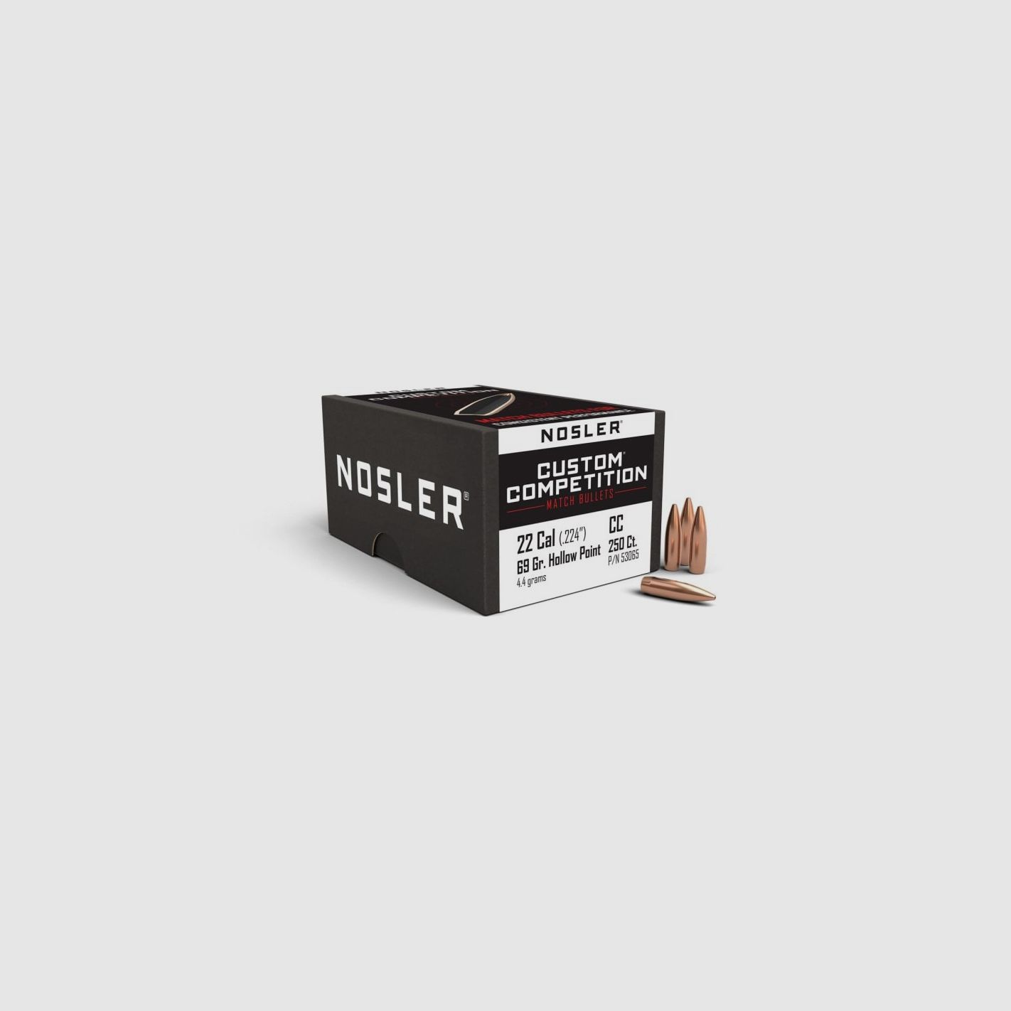 NOSLER GESCHOSSE 224" 69GR HPBT CUSTOM COMPETITION 250ST., Bild 2 von 2
