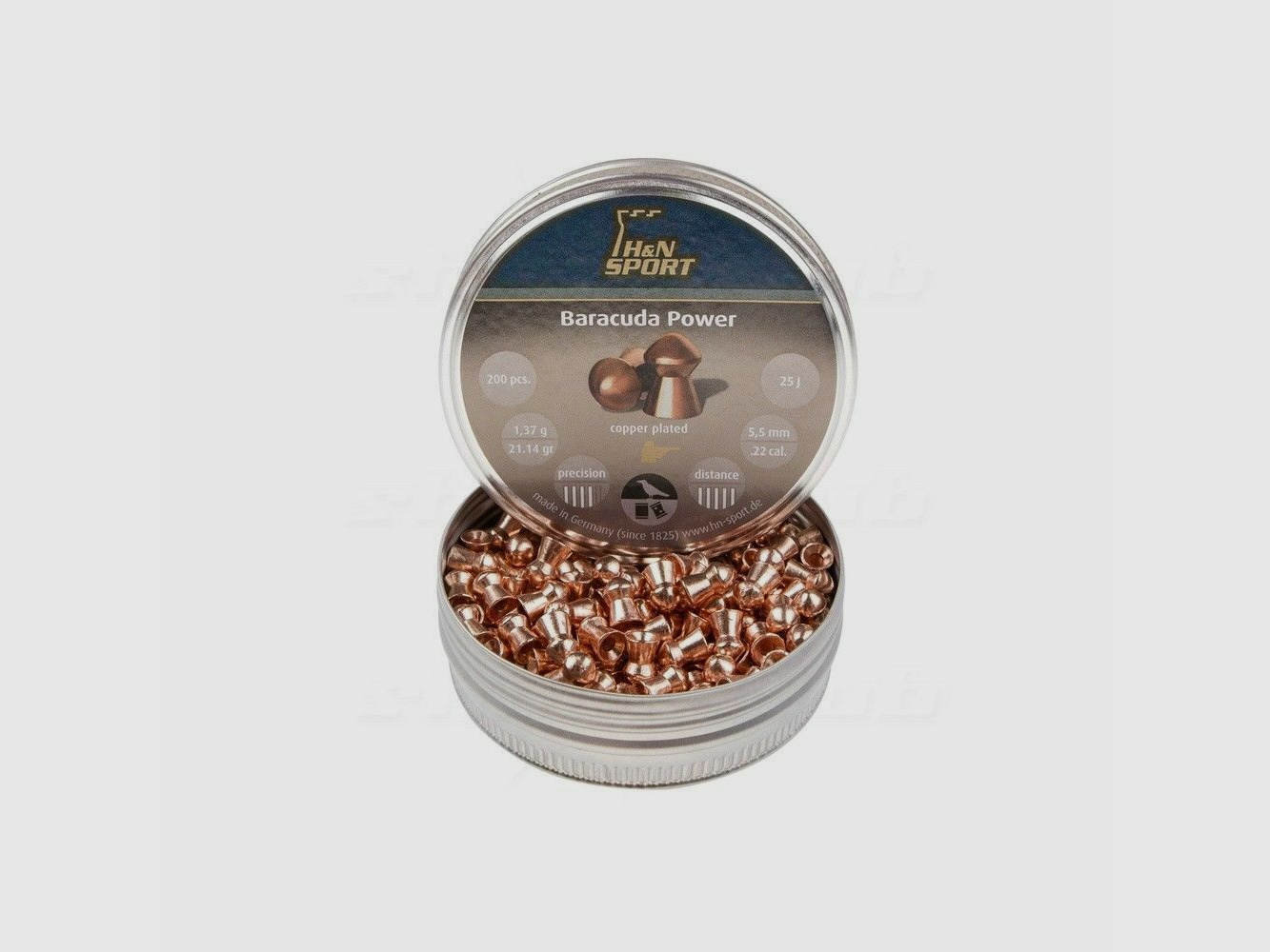 H&N Baracuda Power,Rundkopf Kupfer 5,5mm / 1,37 g / 200 Stk