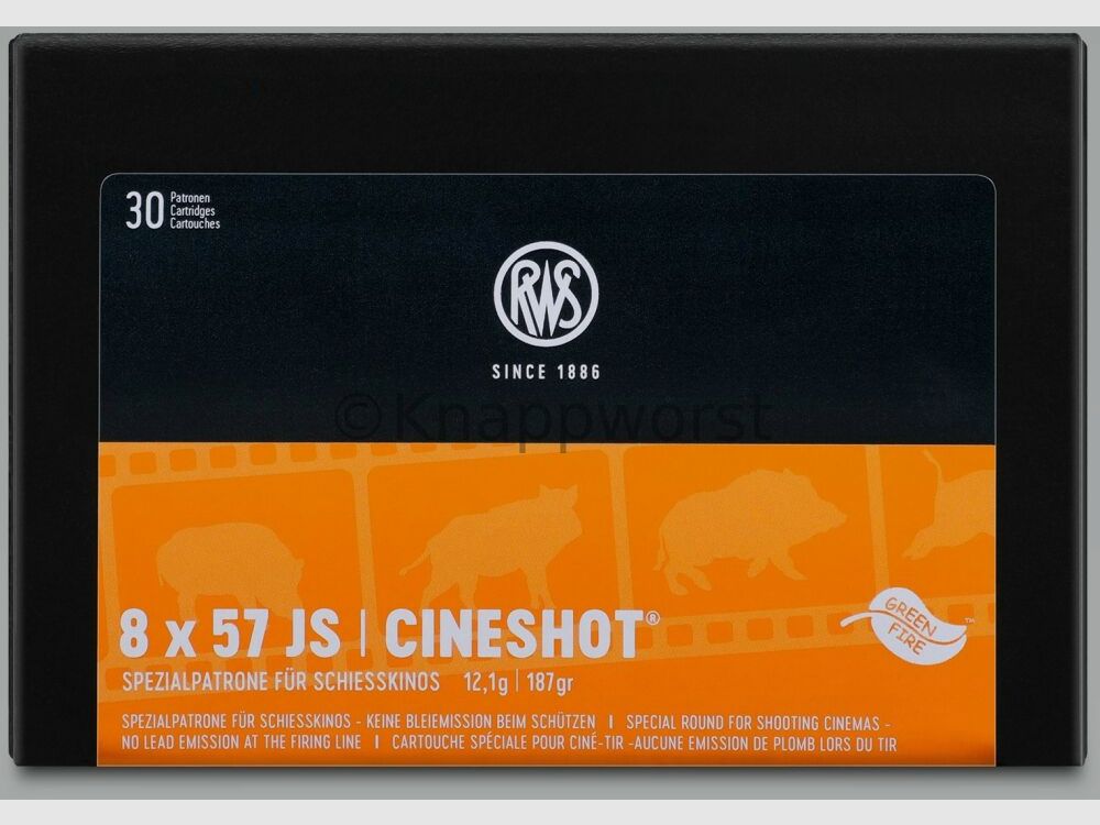 RWS Cineshot 8x57IS SG 12,1g 30er Schachtel bleihaltig