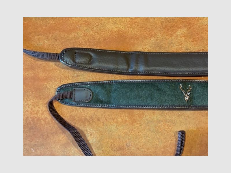 Binocular Loden Carrying Strap / Neck Cord Green Deer / Hunting Horn, image 4 of 4