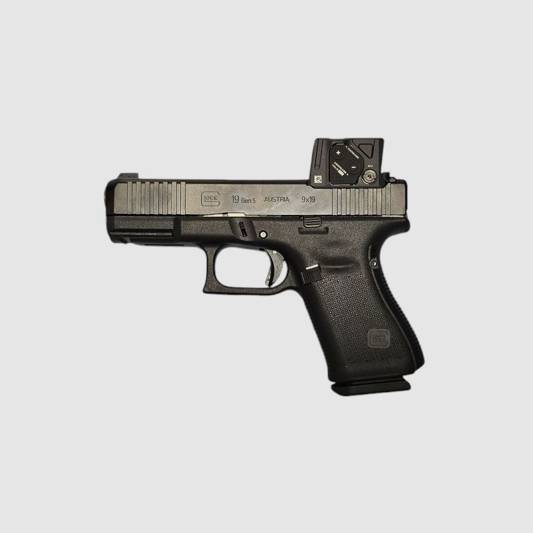 Glock Pistole 19 Gen5 MOS/FS A-CUT™ Combo mit Aimpoint COA Minileuchtpunktv tvisier halbautomatische Pistole 9mm Luger UVP: 1399€