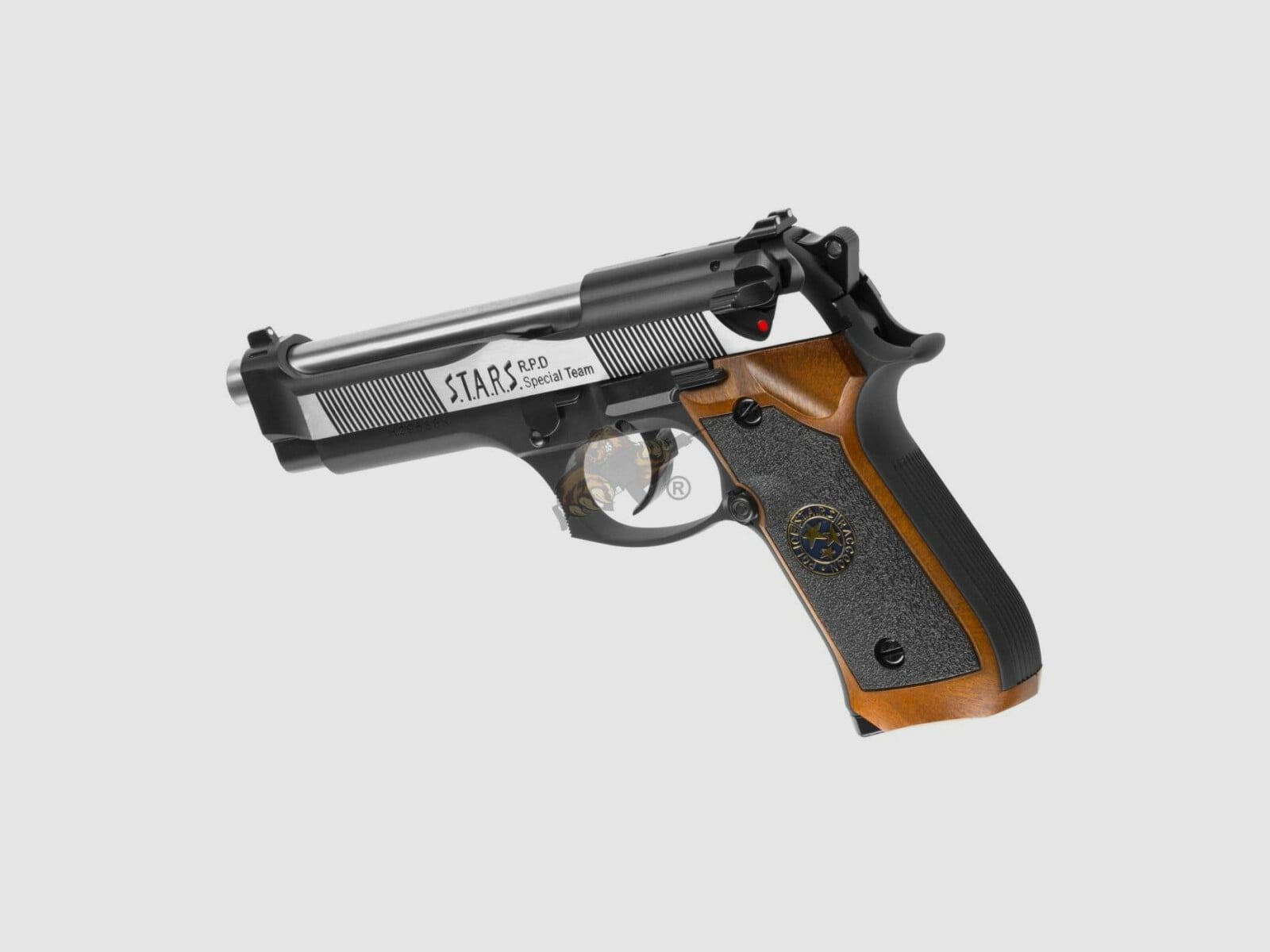 M92 Mod. Samurai Edge Bicolor Volledig Metaal (Zwart/Zilver/Hout) Airsoft -F-