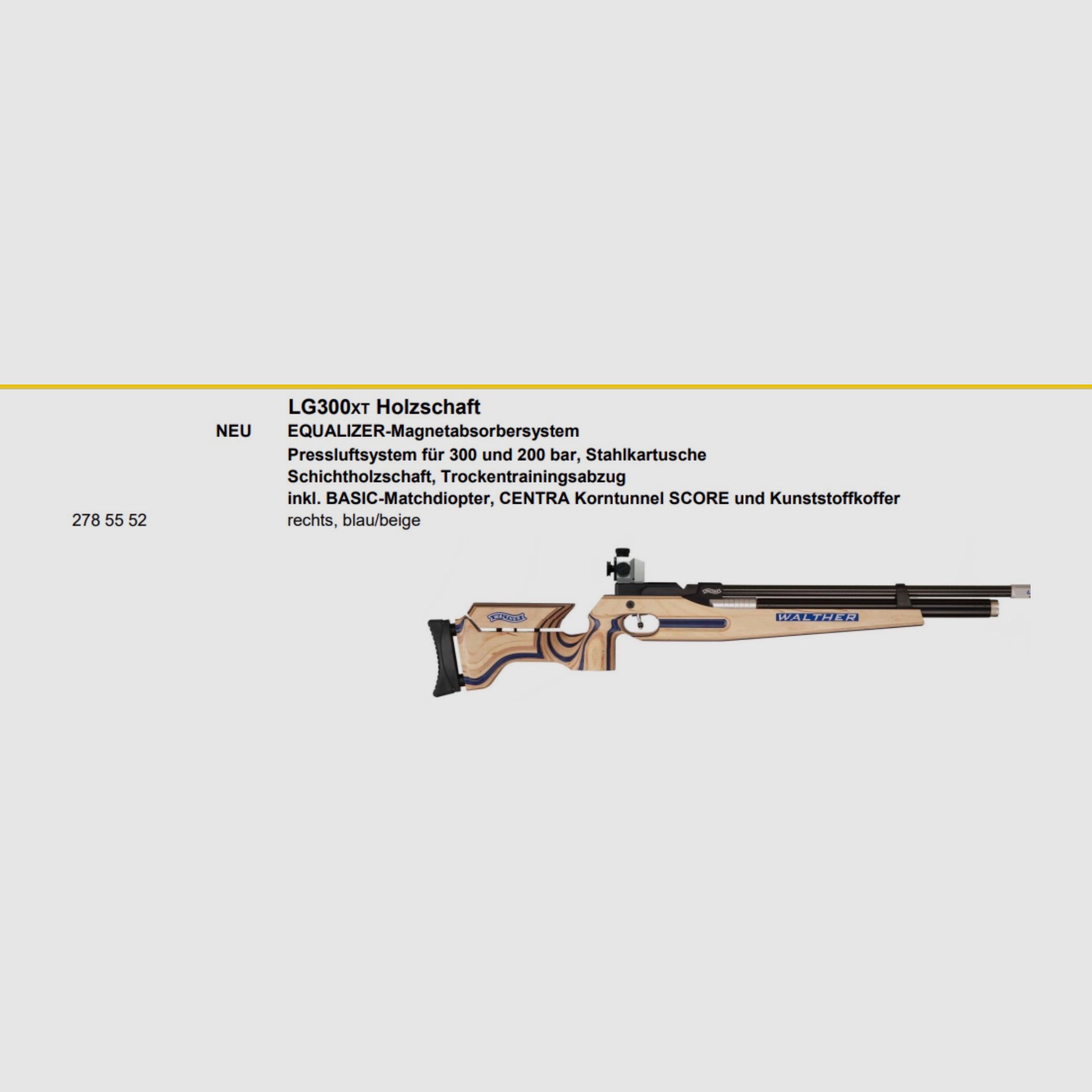 Air rifle LG 300 XT LG300XT wooden stock in top condition late model