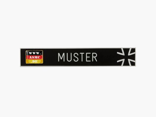 Unknown nameplate with service flag and iron cross black